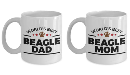 Beagle Coffee Mug Dad and Mom - His and Hers - Set of 2 - Mallard Moon Gift Shop