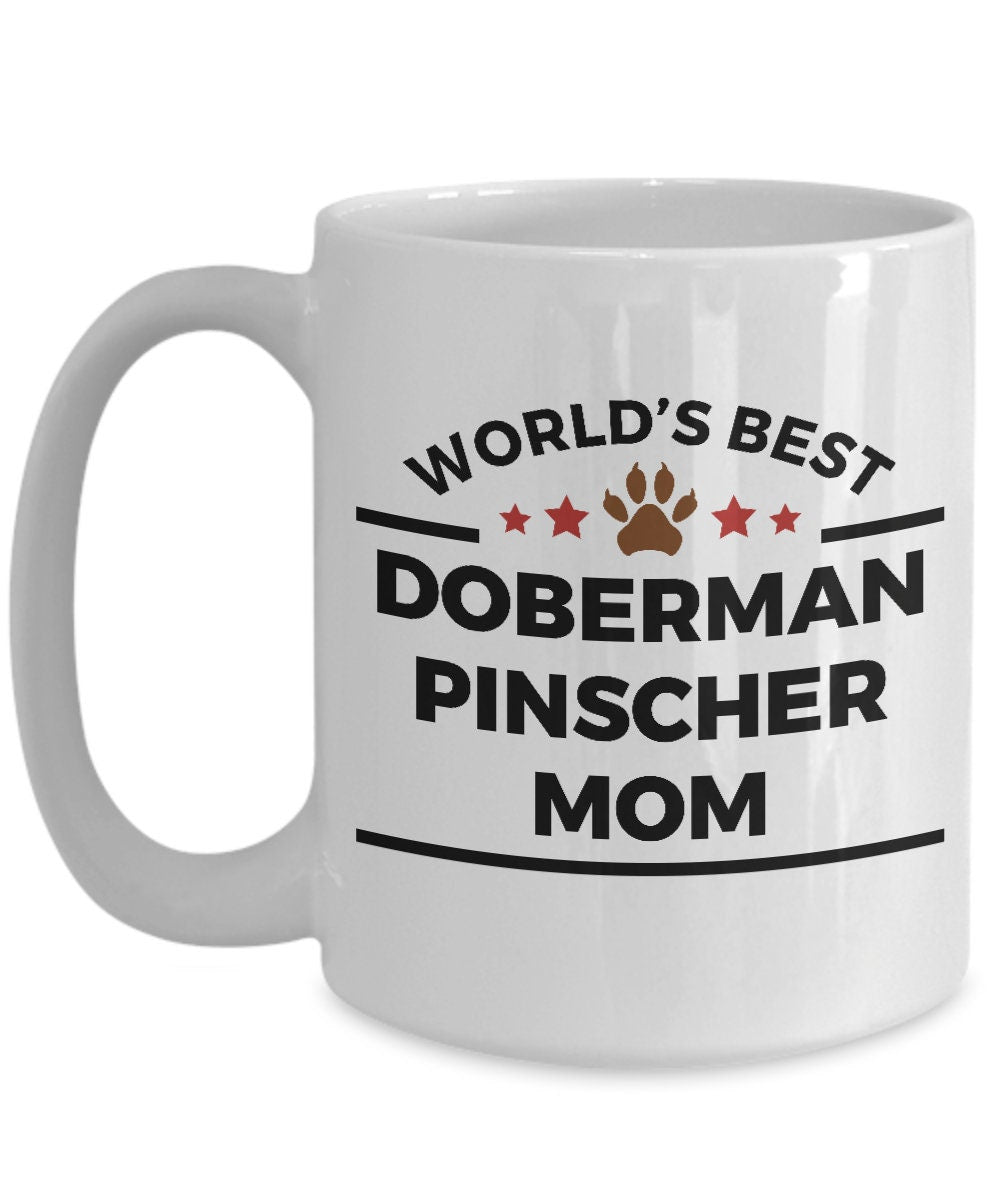 Doberman Pinscher Dog Mom Custom Ceramic Coffee Mug personalized - Mallard Moon Gift Shop