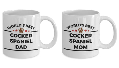 Cocker Spaniel Dog Dad and Mom Coffee Mugs Set of 2 - Mallard Moon Gift Shop