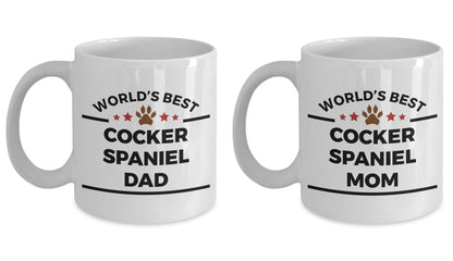 Cocker Spaniel Dog Dad and Mom Coffee Mugs Set of 2 - Mallard Moon Gift Shop