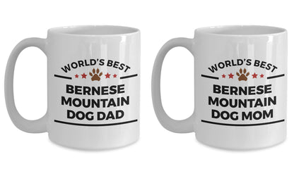 Bernese Mountain Dog Dad and Mom Coffee Couples - Mug Set of 2 - Mallard Moon Gift Shop