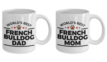 French Bulldog Mom and Dad - Couples Coffee Mugs - Set of 2 - Mallard Moon Gift Shop