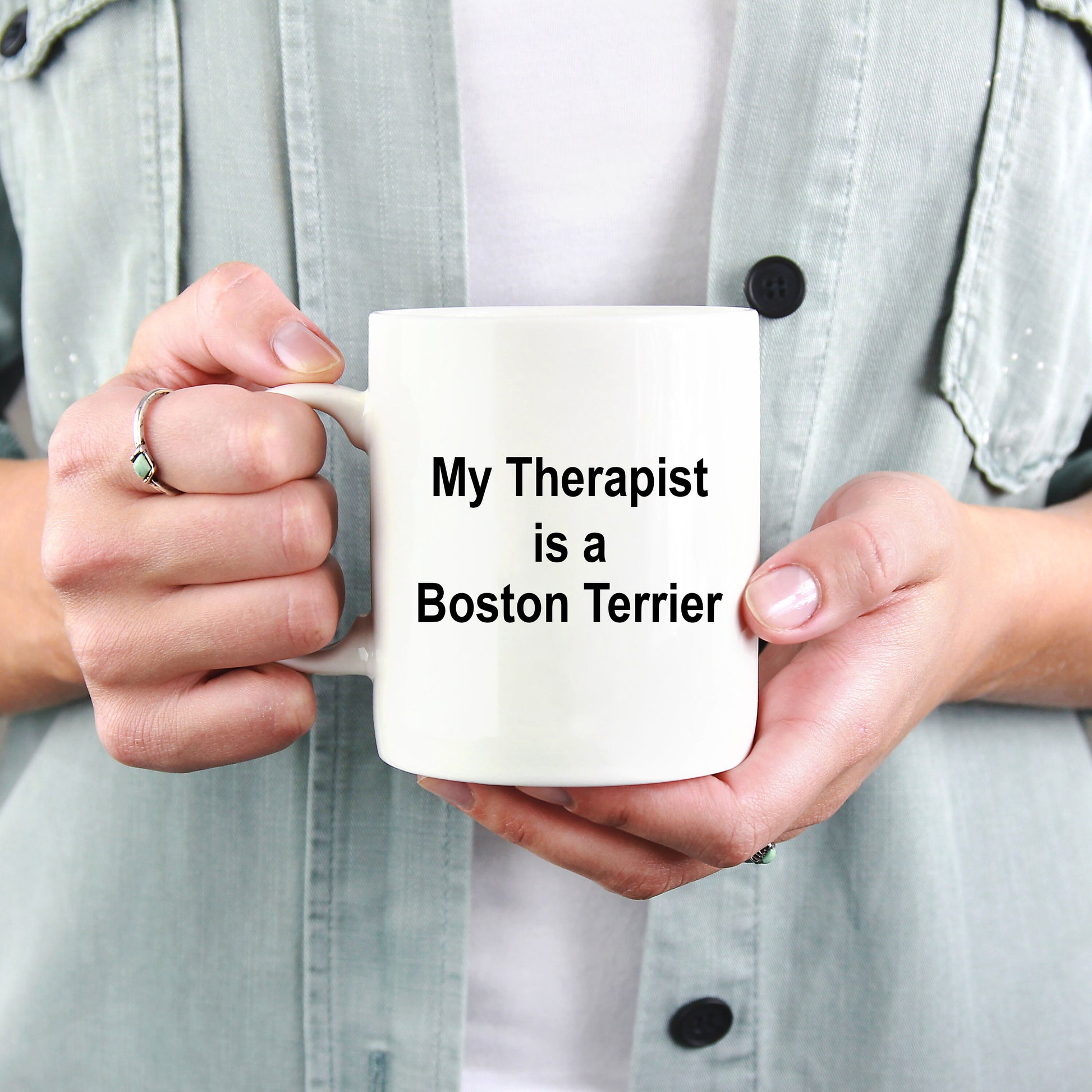 Boston Terrier Dog Therapist Mug - Mallard Moon Gift Shop