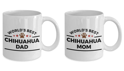 Chihuahua Dog Mom and Dad Couples Mug Set of 2 - Mallard Moon Gift Shop