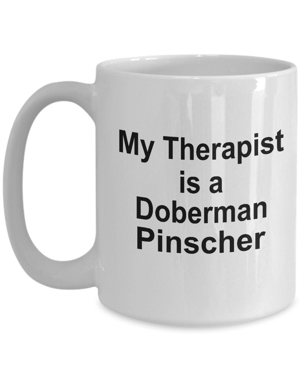 Doberman Pinscher Dog Therapist Mug - Mallard Moon Gift Shop