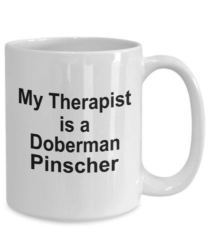 Doberman Pinscher Dog Therapist Mug - Mallard Moon Gift Shop