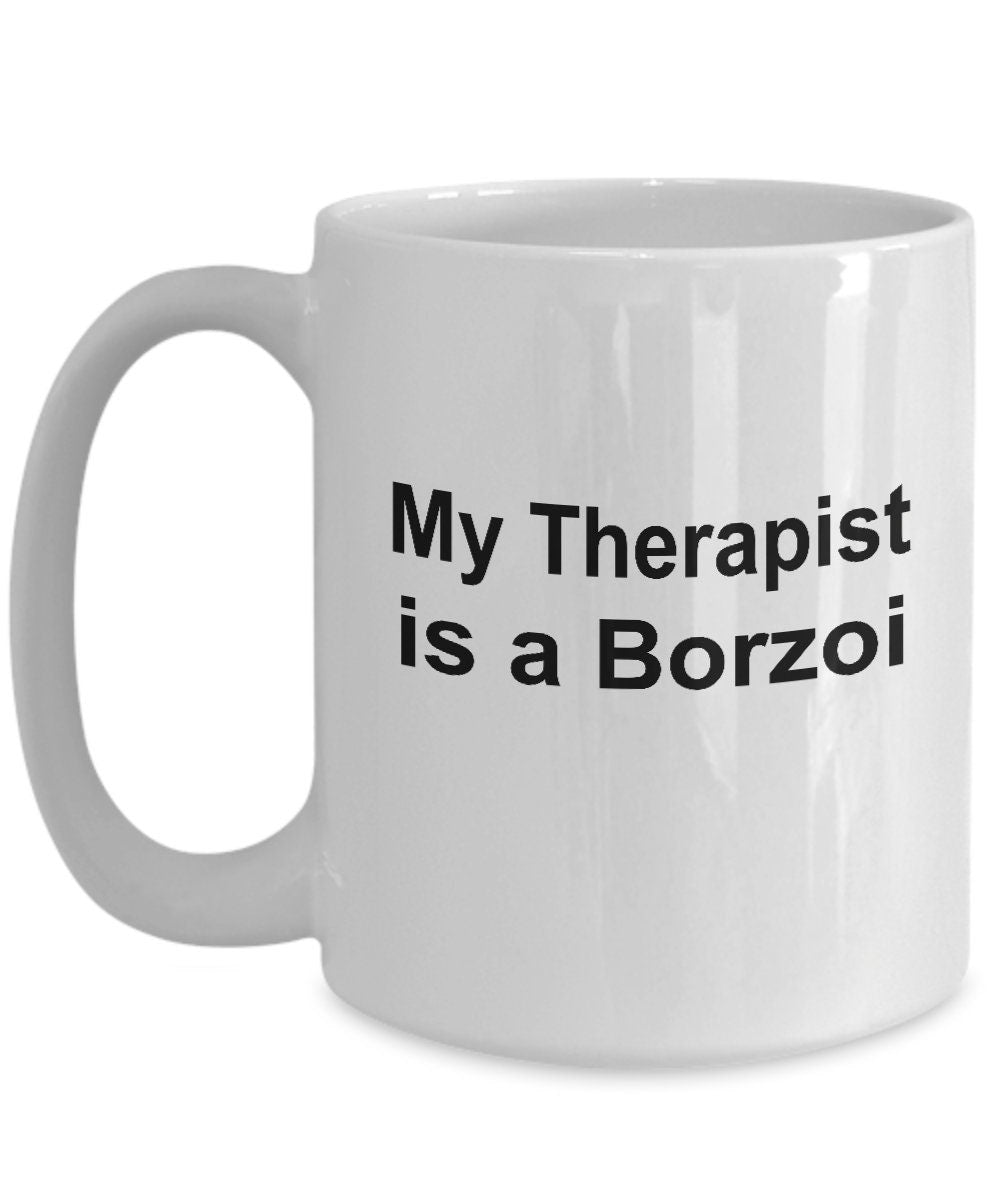 Borzoi Dog Therapist Mug - Mallard Moon Gift Shop