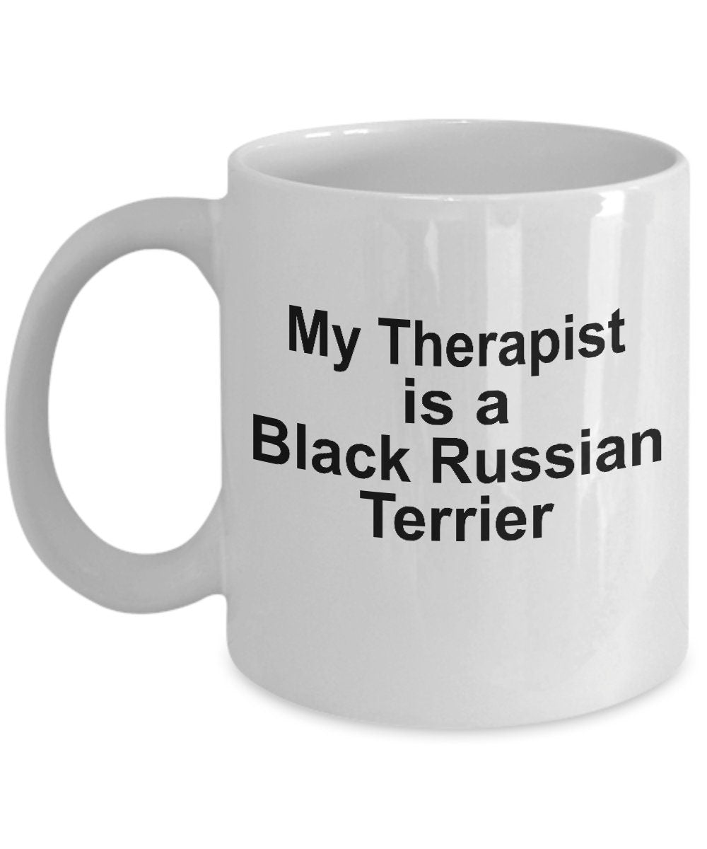 Black Russian Terrier Dog Therapist Mug - Mallard Moon Gift Shop
