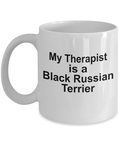 Black Russian Terrier Dog Therapist Mug - Mallard Moon Gift Shop