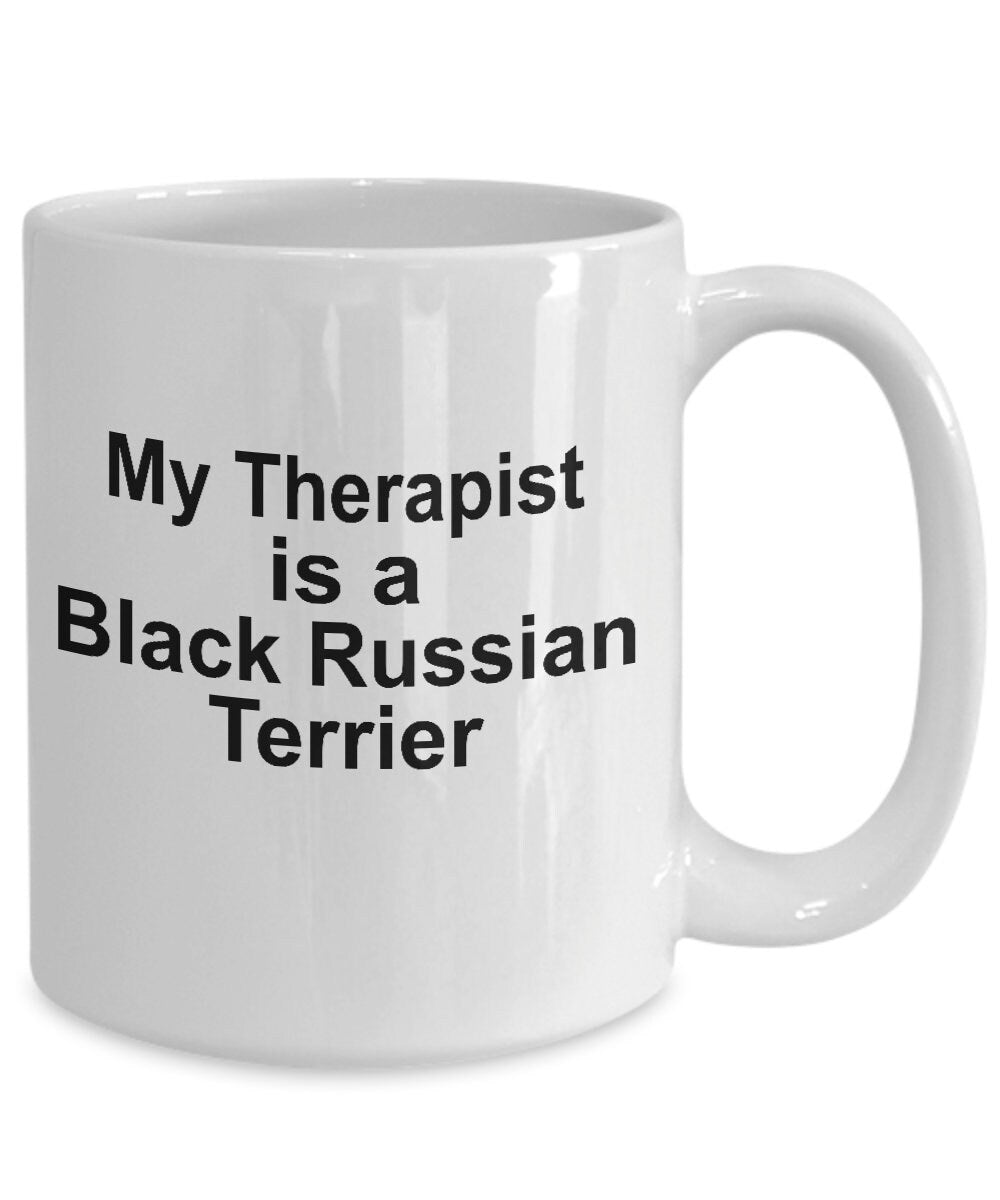 Black Russian Terrier Dog Therapist Mug - Mallard Moon Gift Shop
