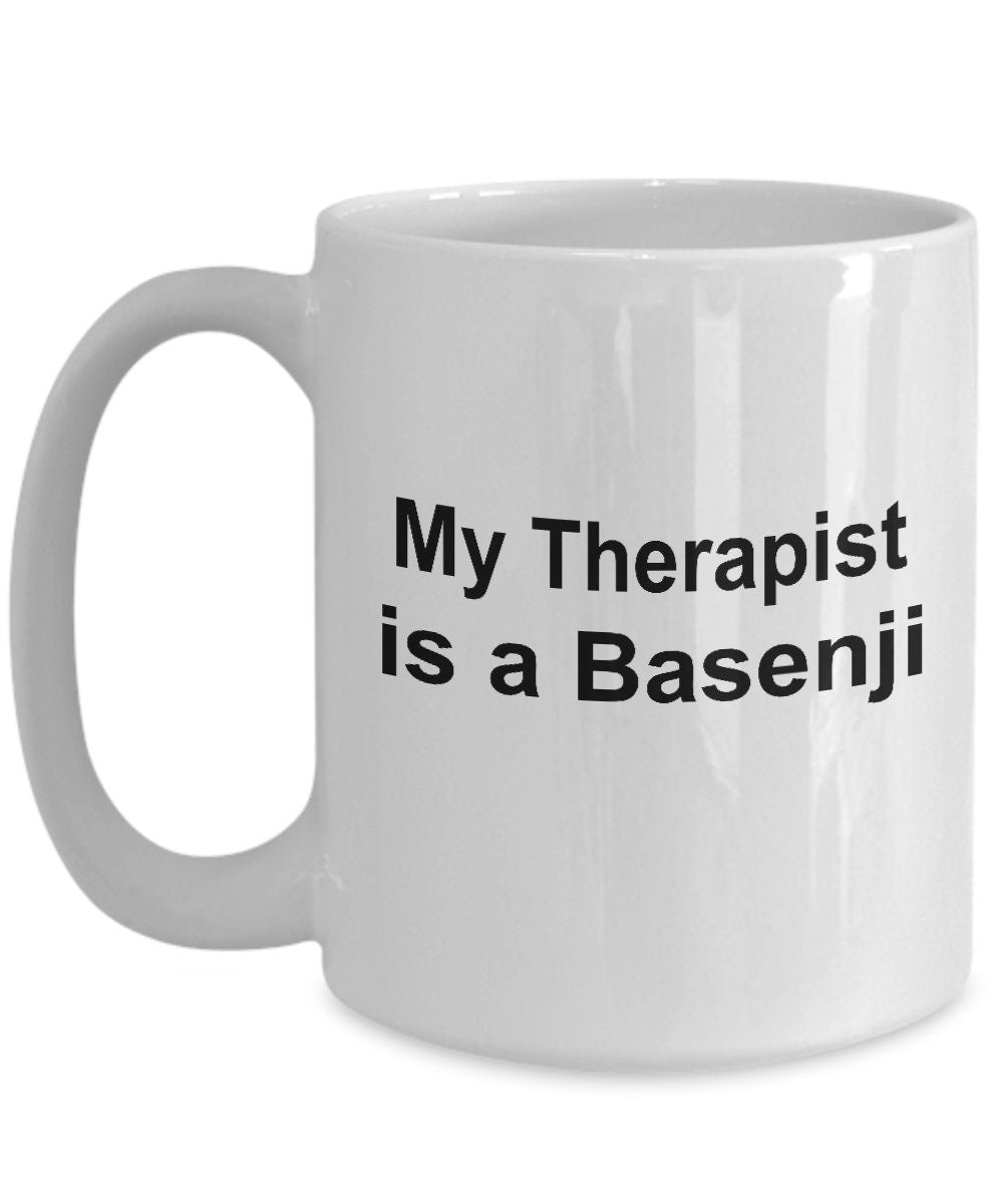 Basenji Dog Therapist Mug - Mallard Moon Gift Shop