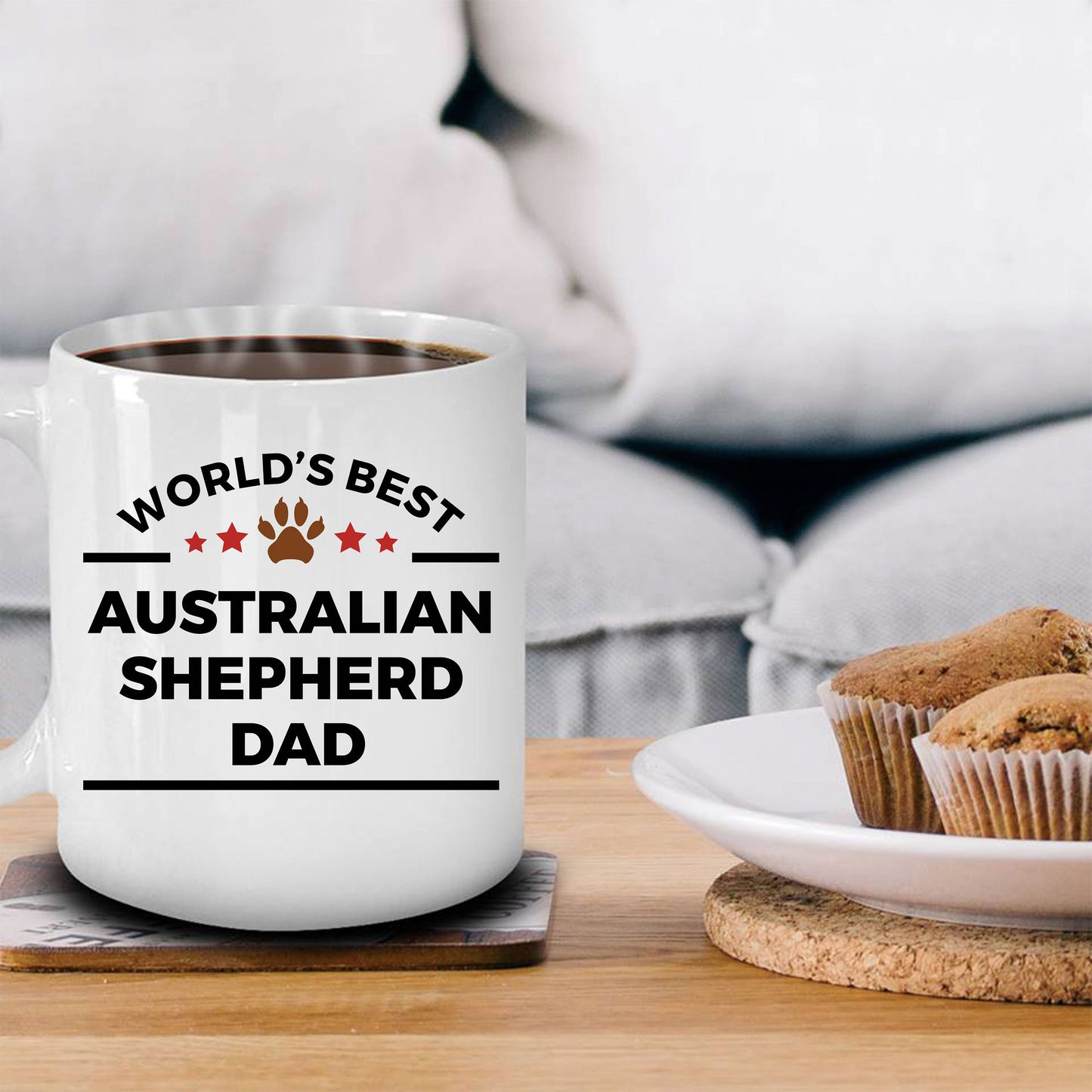 Australian Shepherd Dog Dad Mug - Mallard Moon Gift Shop