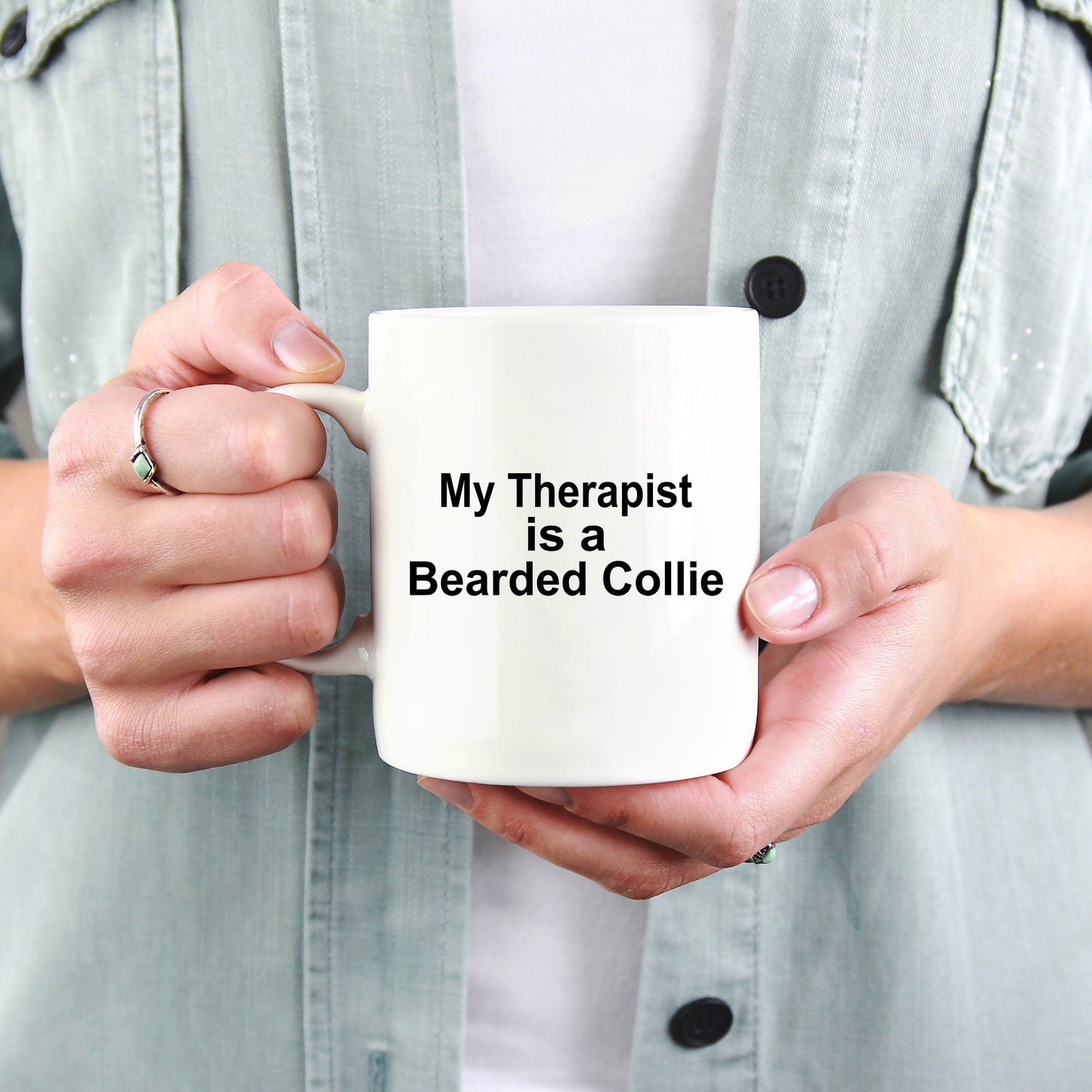 Bearded Collie Dog Therapist Mug - Mallard Moon Gift Shop