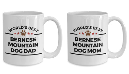 Bernese Mountain Dog Dad and Mom Coffee Couples - Mug Set of 2 - Mallard Moon Gift Shop