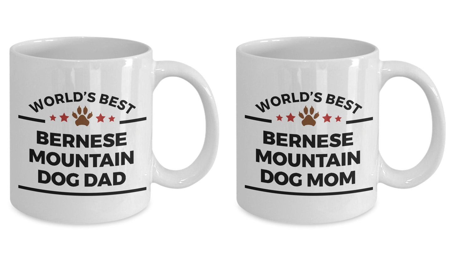 Bernese Mountain Dog Dad and Mom Coffee Couples - Mug Set of 2 - Mallard Moon Gift Shop