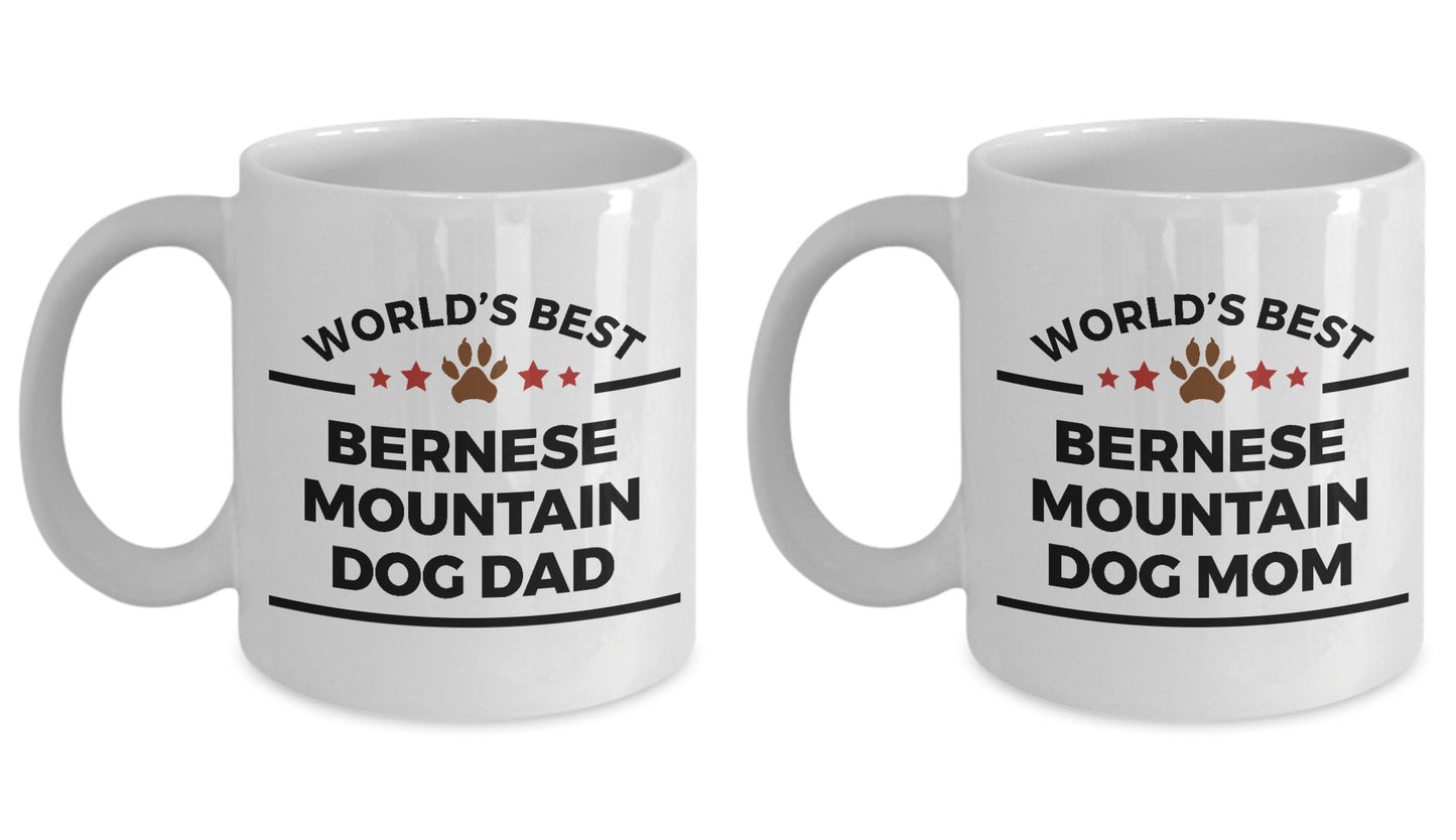 Bernese Mountain Dog Dad and Mom Coffee Couples - Mug Set of 2 - Mallard Moon Gift Shop