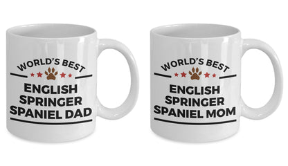 English Springer Spaniel Dog Dad and Mom Coffee Mug Set of 2 - Mallard Moon Gift Shop