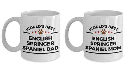English Springer Spaniel Dog Dad and Mom Coffee Mug Set of 2 - Mallard Moon Gift Shop