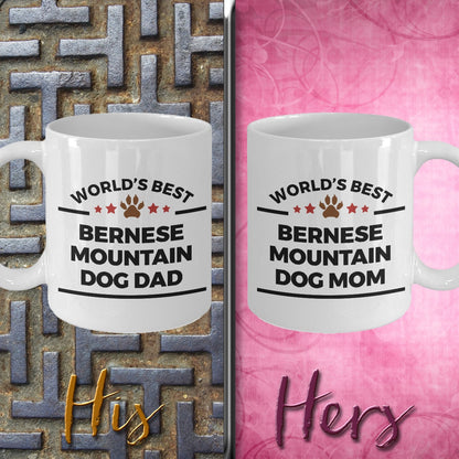 Bernese Mountain Dog Dad and Mom Coffee Couples - Mug Set of 2 - Mallard Moon Gift Shop