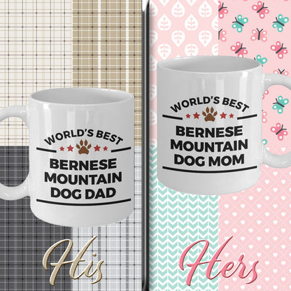Bernese Mountain Dog Dad and Mom Coffee Couples - Mug Set of 2 - Mallard Moon Gift Shop