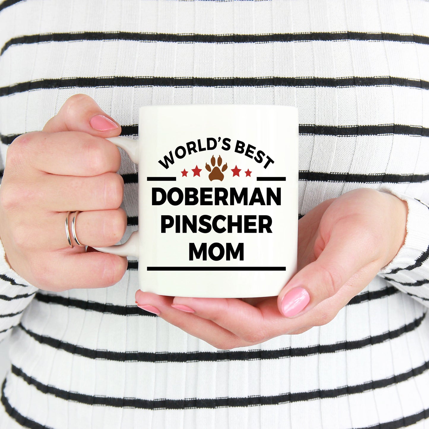 Doberman Pinscher Dog Mom Custom Ceramic Coffee Mug personalized - Mallard Moon Gift Shop