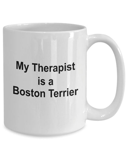 Boston Terrier Dog Therapist Mug - Mallard Moon Gift Shop