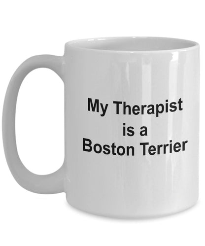 Boston Terrier Dog Therapist Mug - Mallard Moon Gift Shop