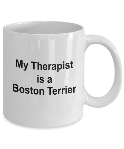 Boston Terrier Dog Therapist Mug - Mallard Moon Gift Shop