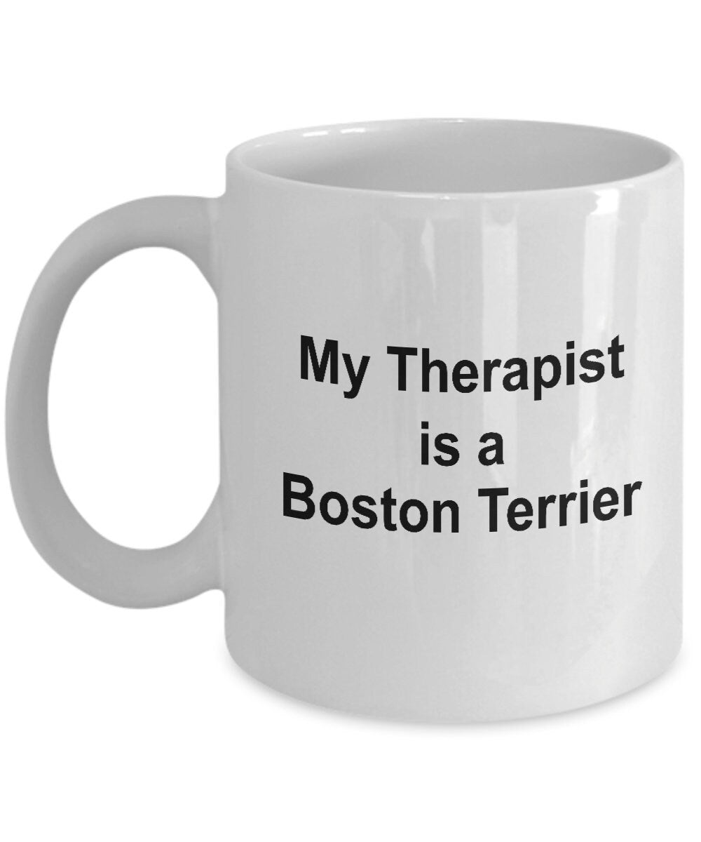 Boston Terrier Dog Therapist Mug - Mallard Moon Gift Shop