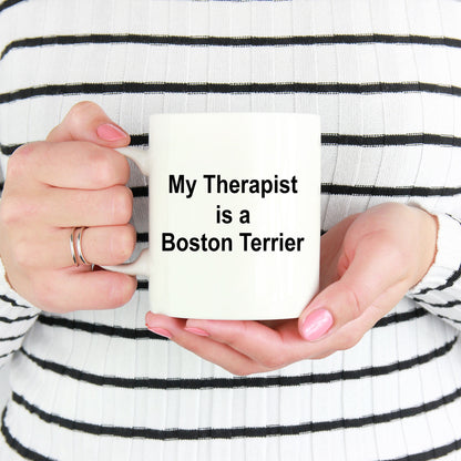 Boston Terrier Dog Therapist Mug - Mallard Moon Gift Shop
