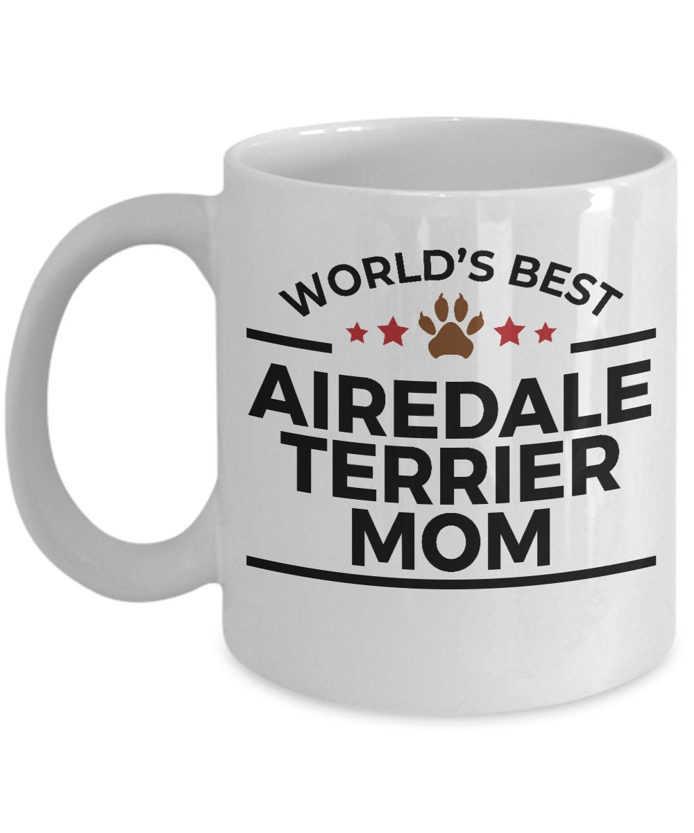 Airedale Terrier Dog Mom Custom Ceramic Coffee Mug - Mallard Moon Gift Shop