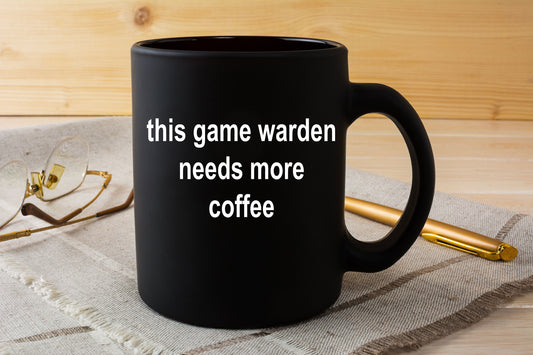 Game Warden Black Coffee Mug - Mallard Moon Gift Shop