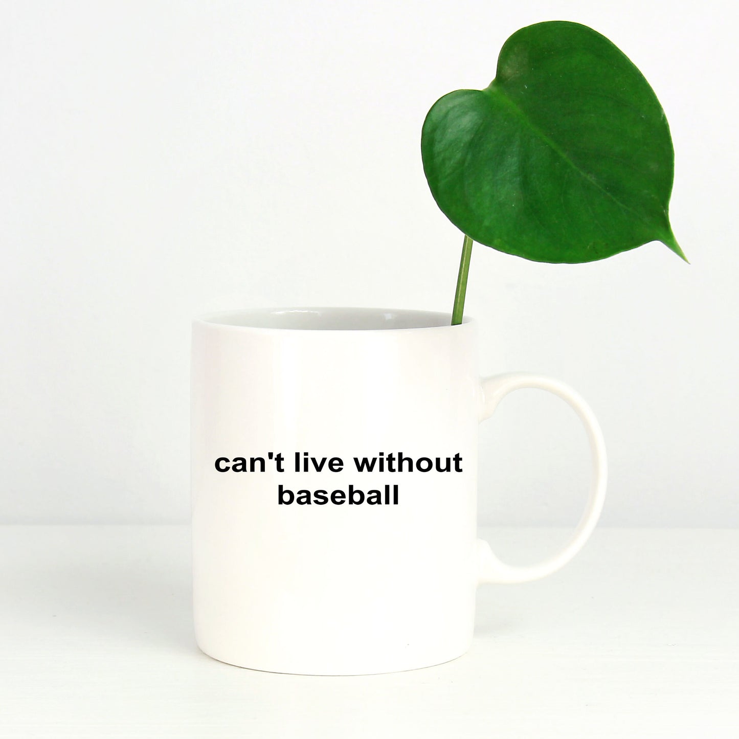 Baseball Coffee Mug - Can't Live without Basebal - Mallard Moon Gift Shop