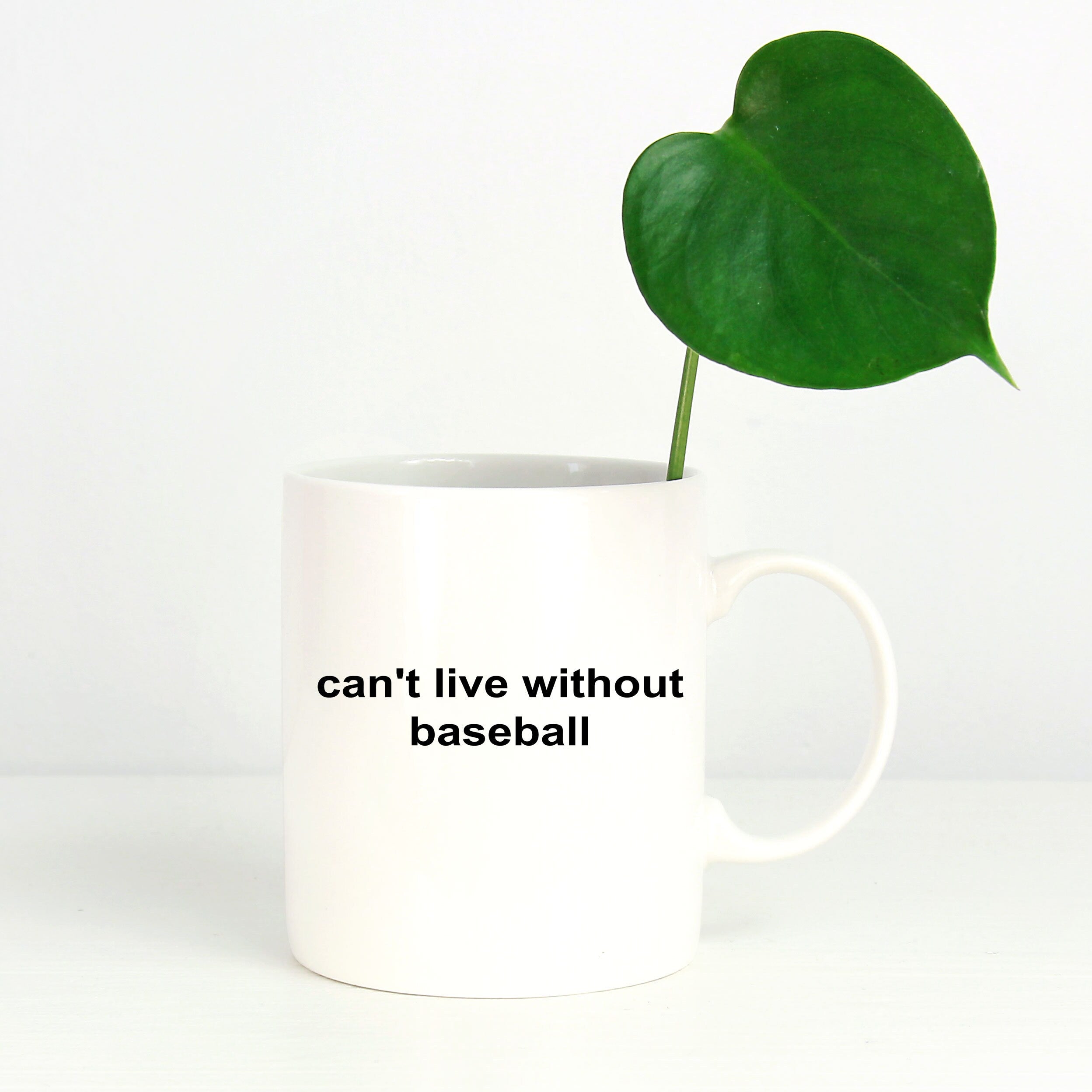 Baseball Coffee Mug - Can't Live without Basebal - Mallard Moon Gift Shop