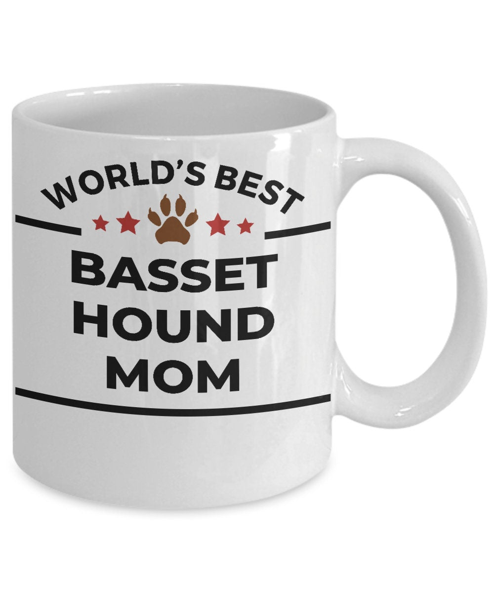 Basset Hound Dog Mom Mug - Mallard Moon Gift Shop