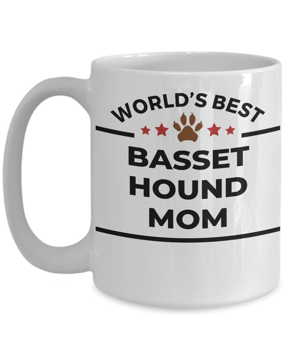 Basset Hound Dog Mom Mug - Mallard Moon Gift Shop