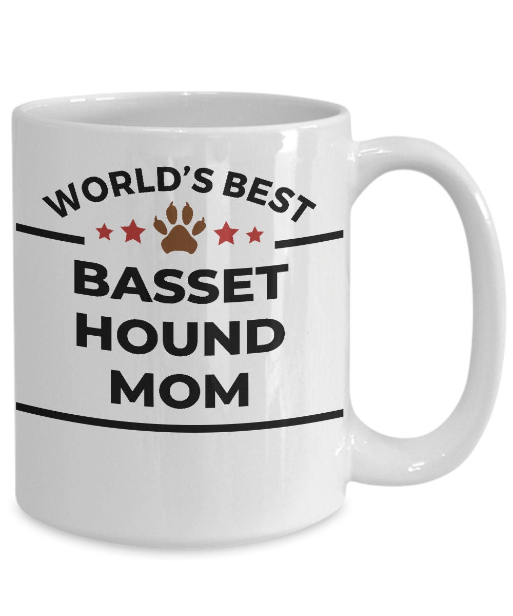 Basset Hound Dog Mom Mug - Mallard Moon Gift Shop