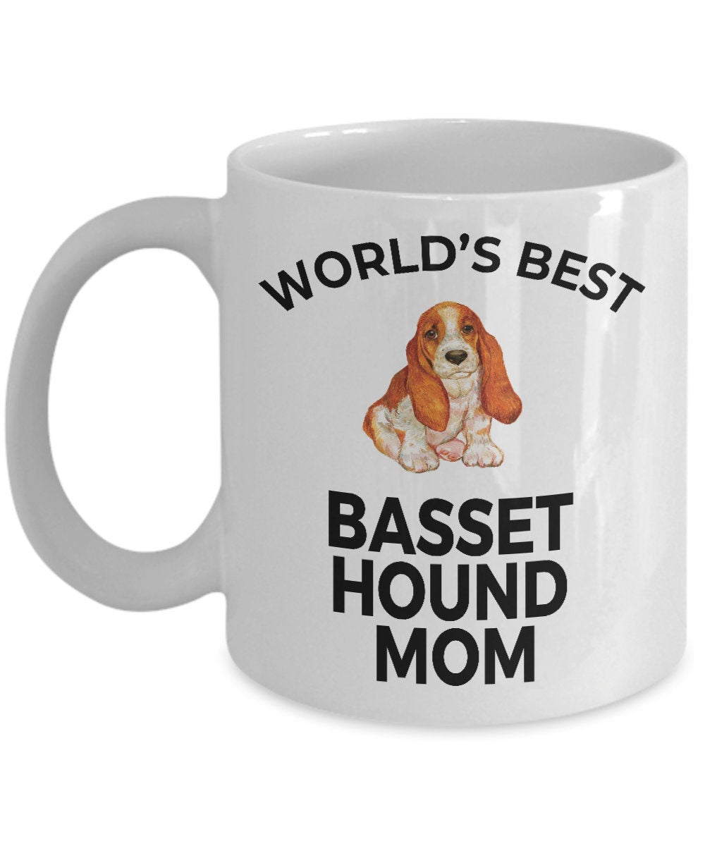Basset Hound Dog Mom Mug - Mallard Moon Gift Shop
