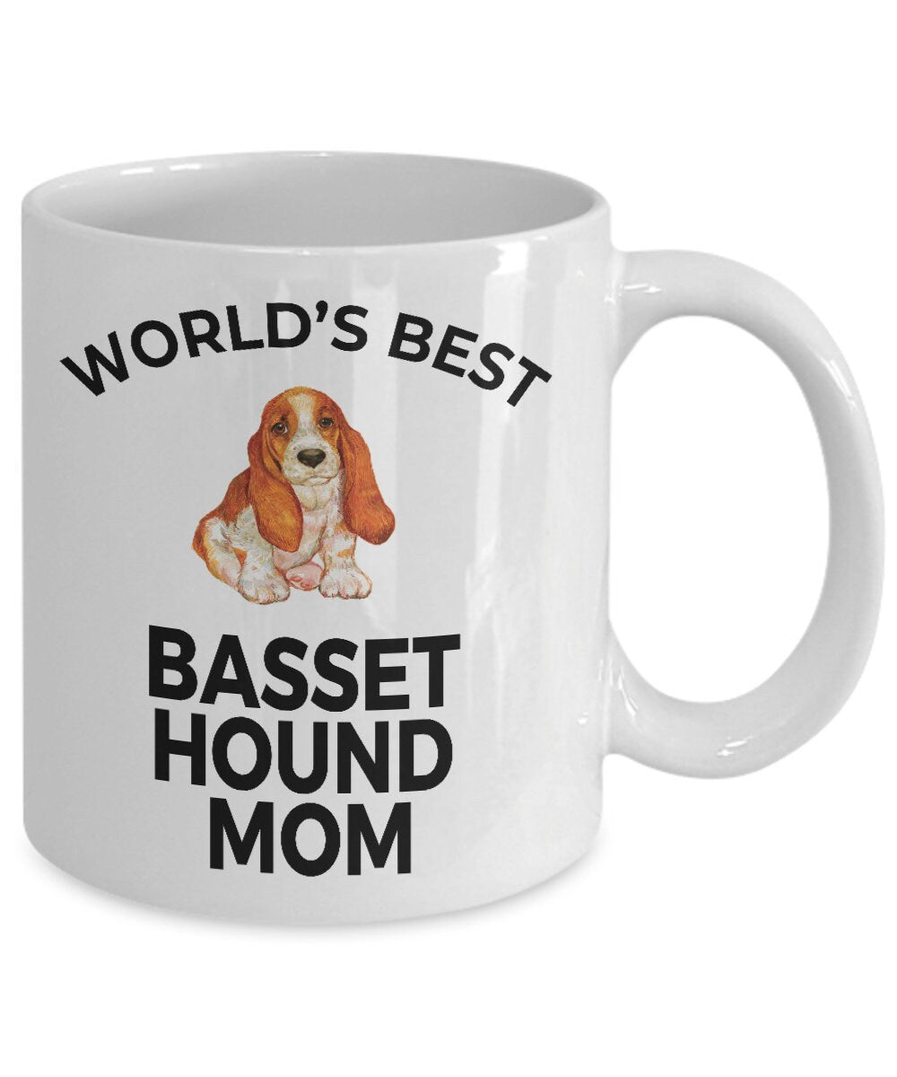 Basset Hound Dog Mom Mug - Mallard Moon Gift Shop