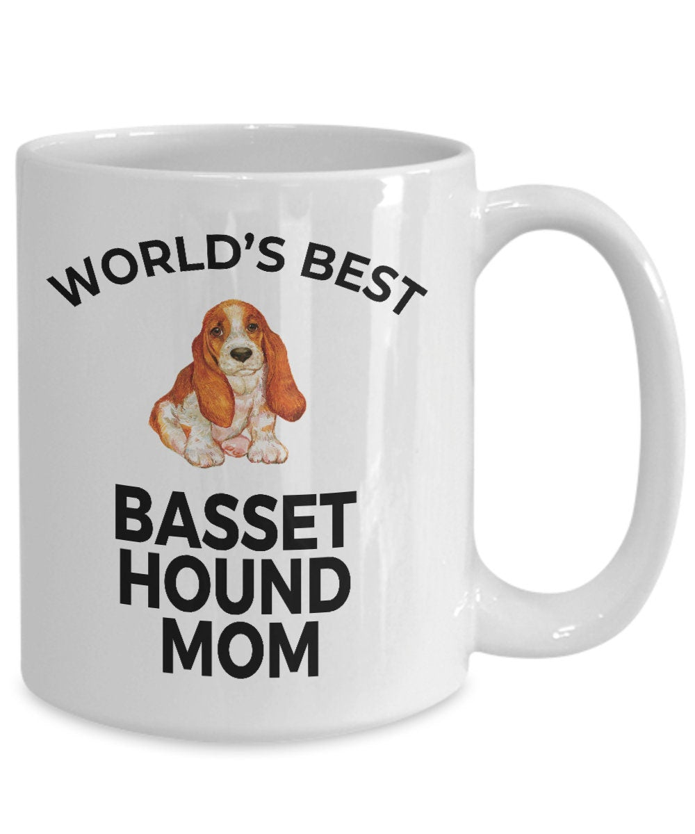 Basset Hound Dog Mom Mug - Mallard Moon Gift Shop