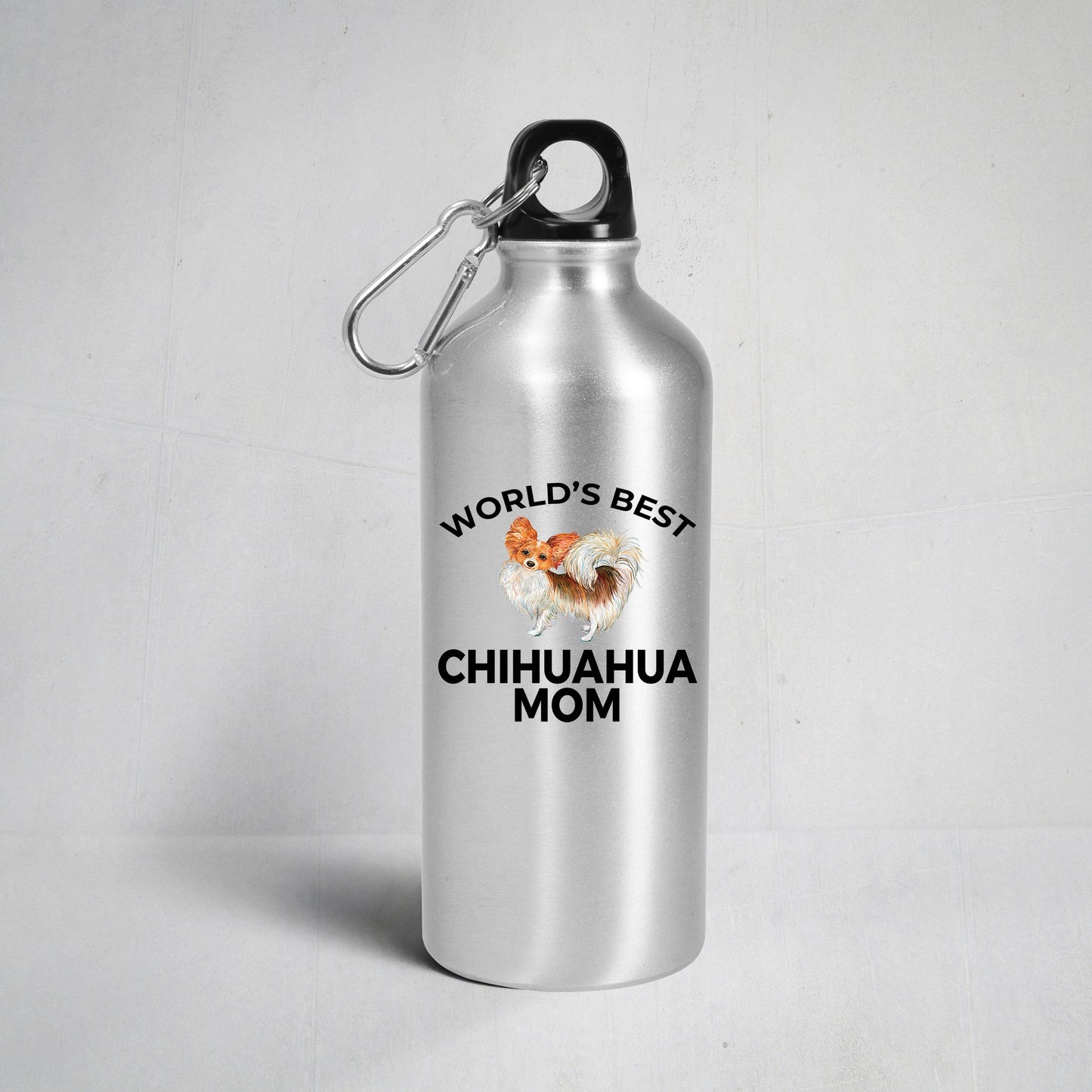 Chihuahua Long Haired Dog Mom Aluminum BPA-free Water Bottle - Mallard Moon Gift Shop