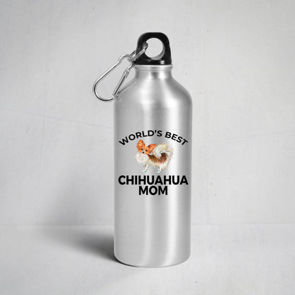 Chihuahua Long Haired Dog Mom Aluminum BPA-free Water Bottle - Mallard Moon Gift Shop