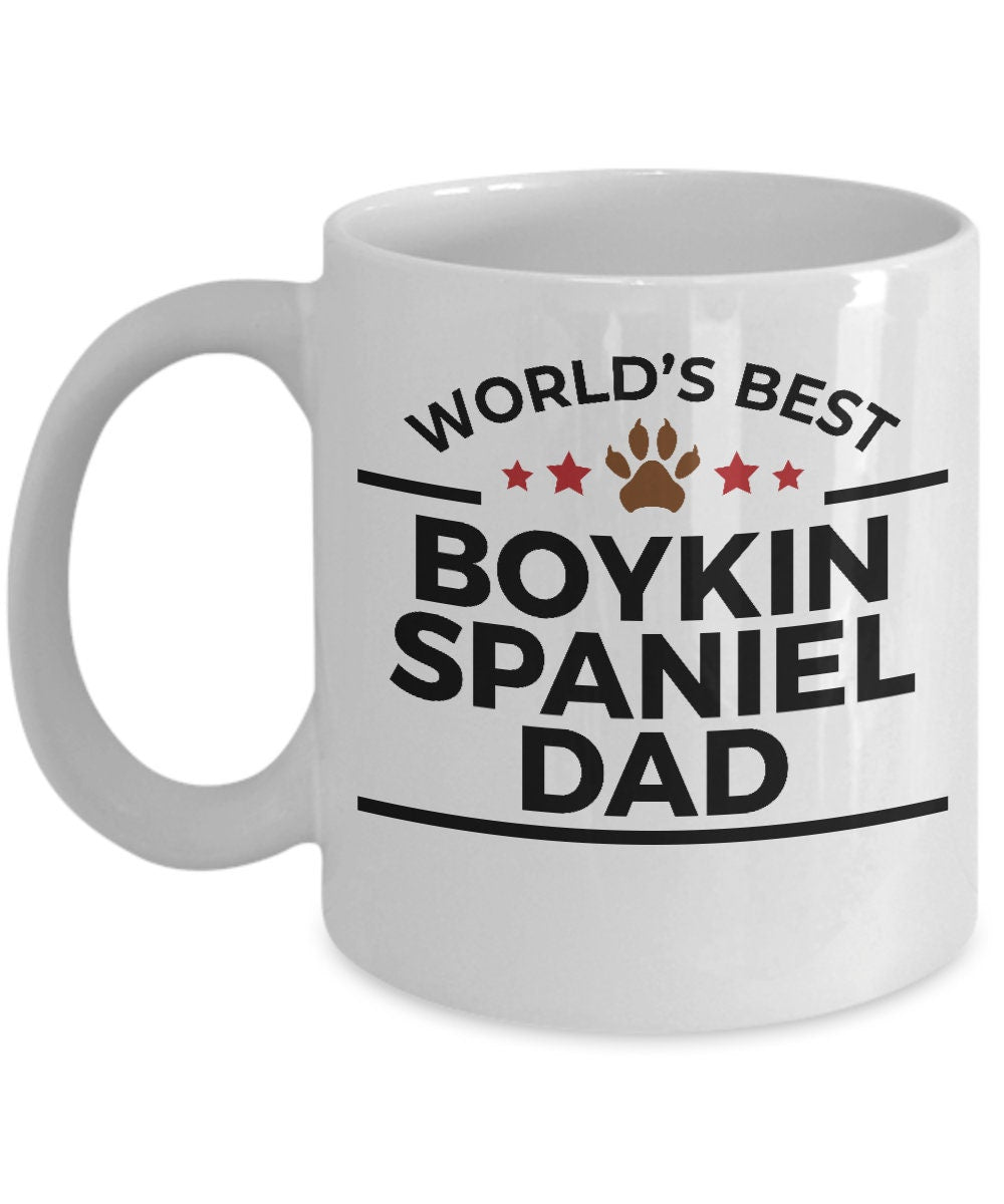 Boykin Spaniel World's Best Dog Dad Custom Ceramic Coffee Mug Father's Day Birthday - Mallard Moon Gift Shop