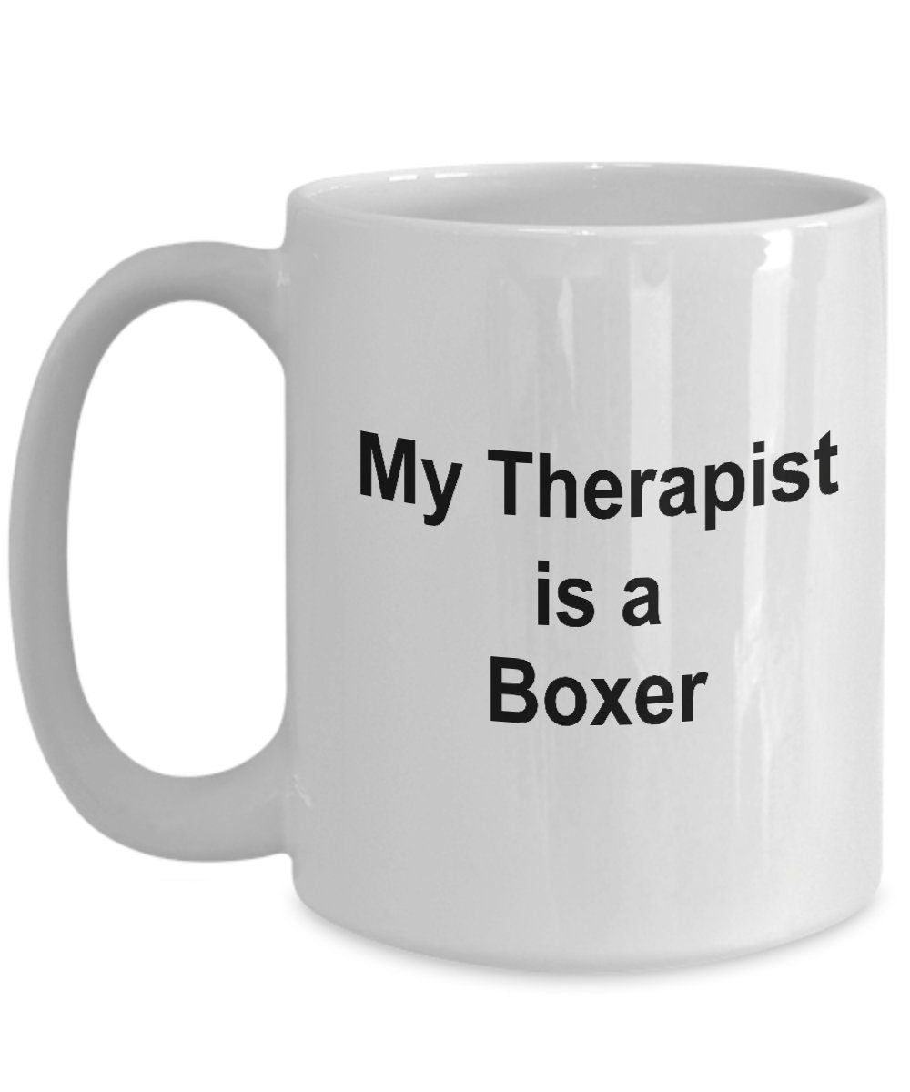 Boxer Dog Therapist Mug - Mallard Moon Gift Shop