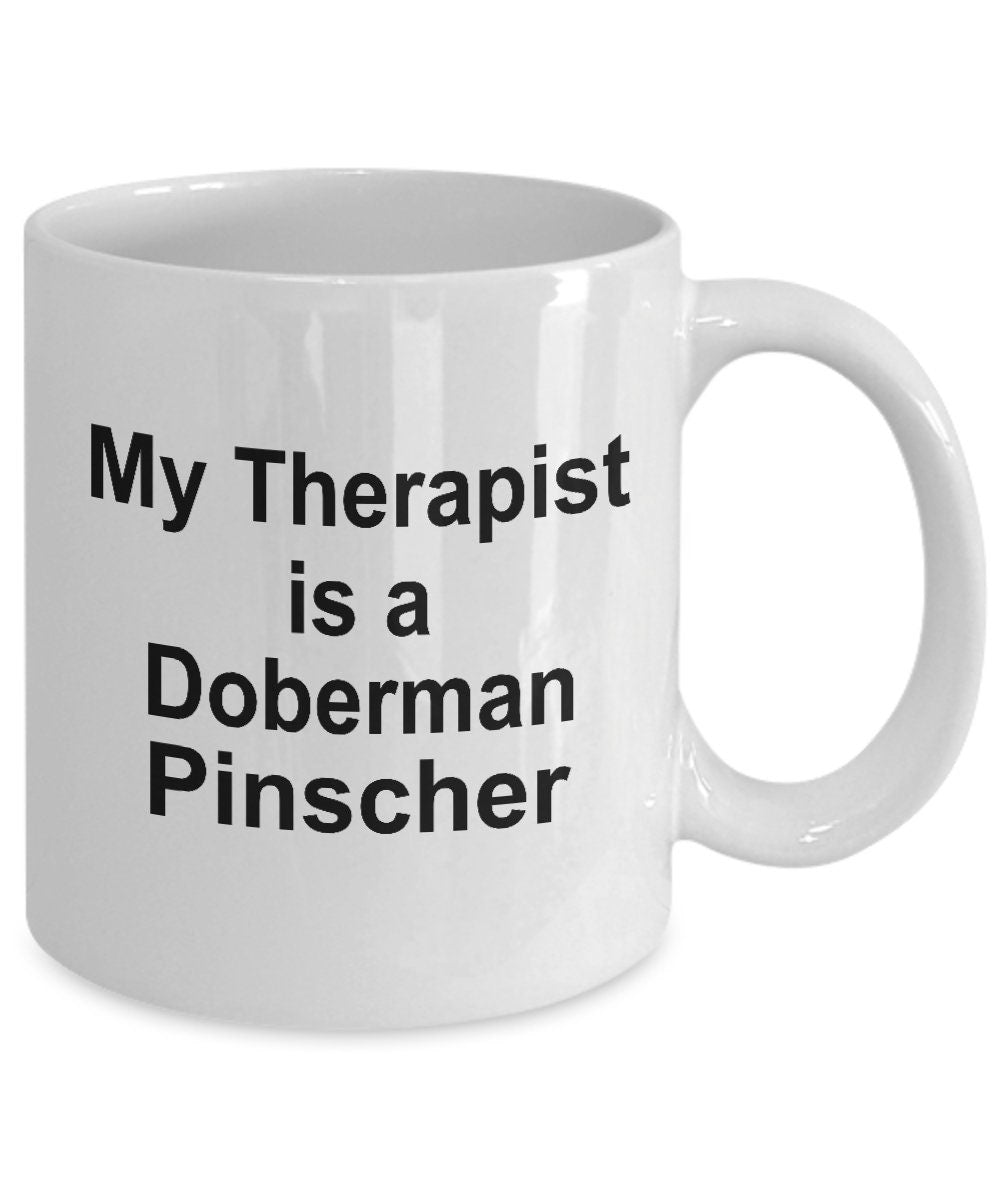 Doberman Pinscher Dog Therapist Mug - Mallard Moon Gift Shop