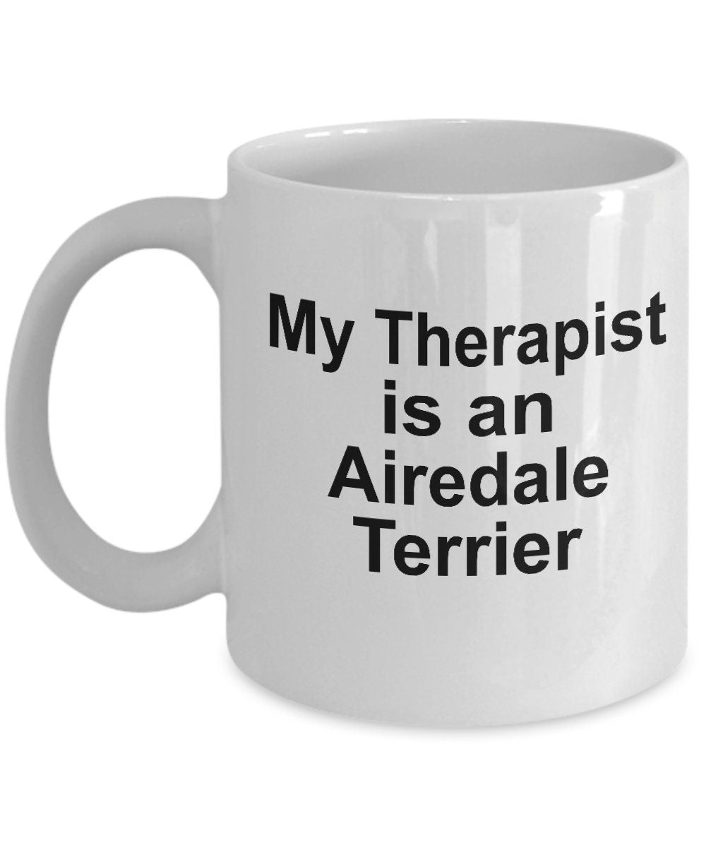 Airedale Terrier Dog Therapist Custom Ceramic Coffee Mug - Mallard Moon Gift Shop