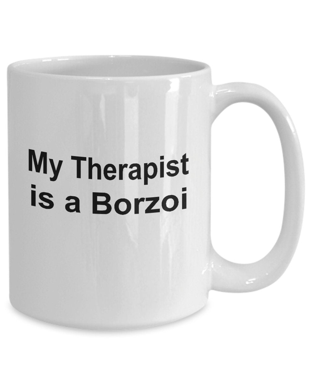Borzoi Dog Therapist Mug - Mallard Moon Gift Shop