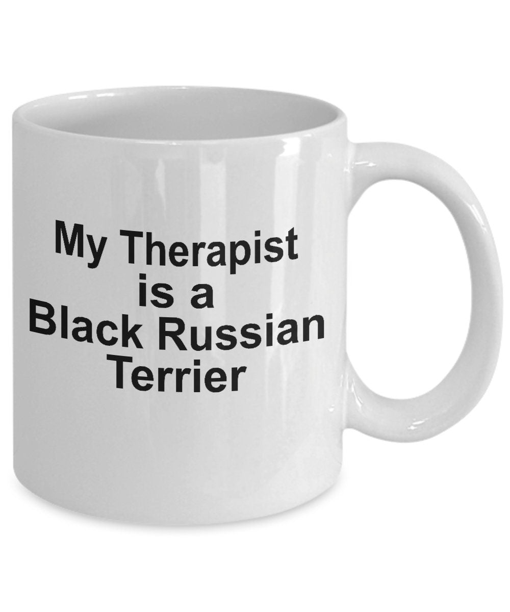 Black Russian Terrier Dog Therapist Mug - Mallard Moon Gift Shop