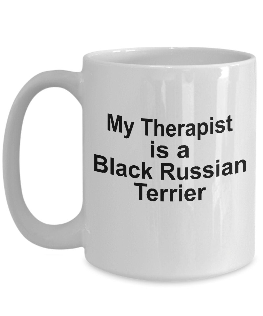 Black Russian Terrier Dog Therapist Mug - Mallard Moon Gift Shop