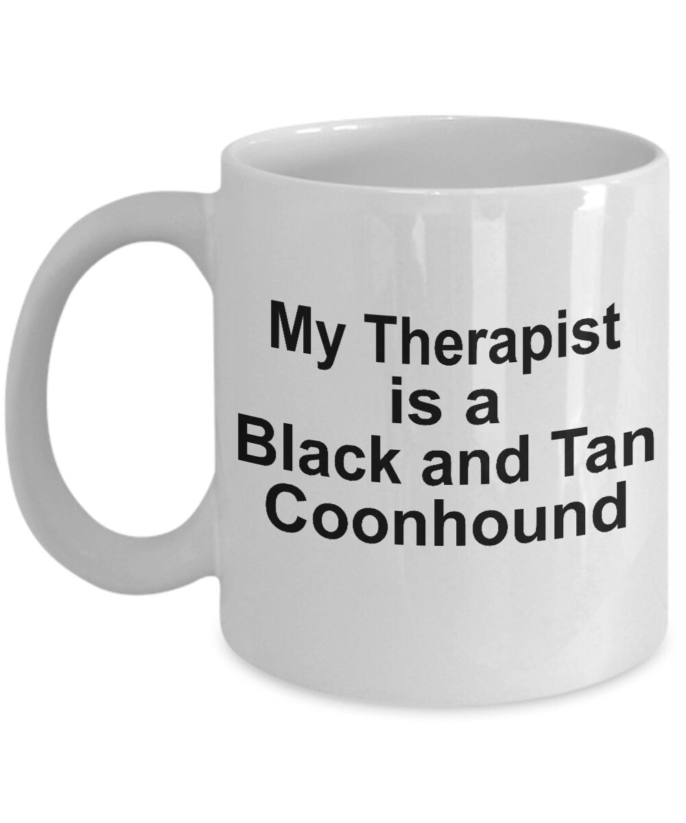 Black and Tan Coonhound Dog Therapist Mug - Mallard Moon Gift Shop